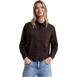 Street One Damen Langarm Bluse mit Hemdkragen aus Twill