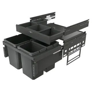 Naber Cox® Base 360 S/600-3 mit Base-Board, Abfallsammler für Frontauszüge, ohne Biodeckel, anthrazit, H 460 mm 8013374
