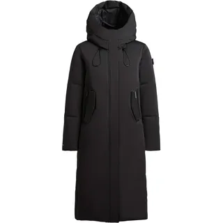 Wintermantel KHUJO "Wintermantel Luggs", Damen, Gr. S, schwarz, Obermaterial: 55% Baumwolle CO. 45% Polyester PES.  Obermaterial: Futter: 100% Nylon NY. 100% Polyester PES., Mäntel Wintermantel