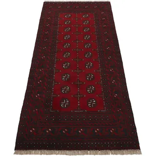 Woven Arts Afghan Akhche Bokhara Orientteppich 80 x 400 cm Rot
