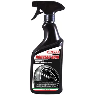 Ma-Fra Nouveau Noir, Autoreifen schwarz, Schutzpolitur, Erneuerung der Reifenfarbe, bewahrt Elastizität und Glanz, schützt vor Rissbildung, Natürliches und Dauerhaftes Finish, Größe 500ml