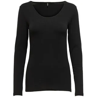 Only ONLLIVE LOVE LIFE L/S ONECK TOP Schwarz S