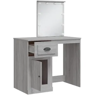 vidaXL Schminktisch mit Spiegel Grau Sonoma 130x50x132,5 cm - Grau