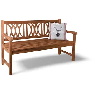 Gartenbank Massiv Teak Holzbank Antik Sitzbank Terrassenbank Teakholz Bank 150cm