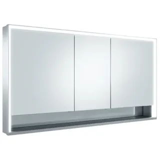 KEUCO Royal Lumos Spiegelschrank Wandvorbau 3-türig, kurze Tür, offenes Ablagefach, 1400mm, 14326171301, Ausführung: ohne Dali Steuerung