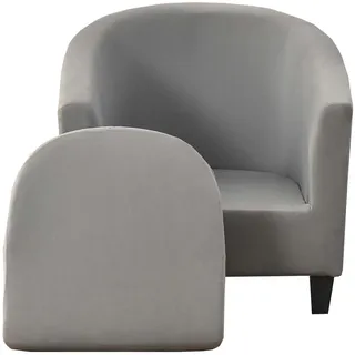 JUNLEBUYI Sesselschoner Sesselüberwurf Mit Elastisch Stretch Husse, Club Chair Schonbezug Sofabezug 2-teiliger Sesselbezug Sesselhusse Für Clubsessel Loungesessel Cocktailsessel (9#)