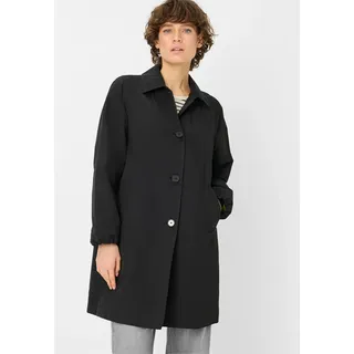 Kurzmantel FUCHS SCHMITT, Damen, Gr. 42, schwarz, Web, Obermaterial: 54% Polyester, 46% Baumwolle, unifarben, regular fit ca. Mitte Oberschenkel, elastischer Bund, Mäntel Kurzmantel, Baumwollmix, Regular Fit, Leistentaschen
