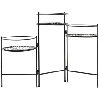 DKD Home Decor Blumentopf der Marke, Schwarz, aus Metall (70 x 22 x 48 cm)