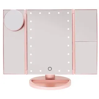 UNIQ Hollywood trifold make up spejl - rose gold