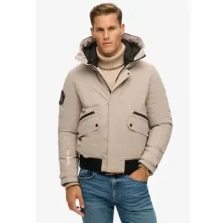 Superdry für Herren. M5011908A City beige gesteppte Bomberjacke (XL), Lässig, Recyceltes Polyester, Nachhaltig