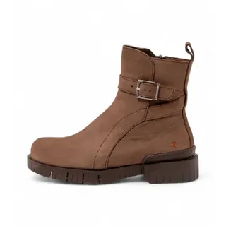 Art für Damen. 118371212003_012 1837 Brauner Oxford-Stiefel aus Leder (42), Wohnung, 1 bis 3 cm, Reißverschluss, Lässig