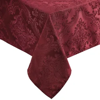 Elrene Damast-Tischdecke 70" x 52" Cranberry