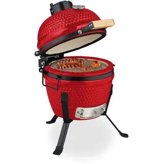Relaxdays Kamado Grill Ø 32 cm rot