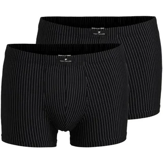 TOM TAILOR Boxershorts »Alaska«, (Packung, 2 St.), mit coolem Streifen-Look, schwarz