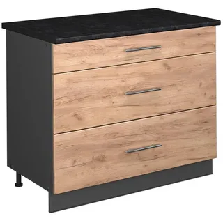 Vicco Unterschrank Fame-Line 100 x 82 x 60 cm Eiche/Anthrazit