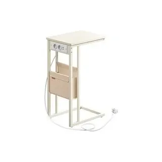 VASAGLE Beistelltisch rechteckig Spanplatte creme 40,0 x 30,0 x 62,0 cm, 1 St.