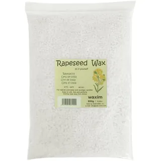 WAXIM Rapsölwachs für Kerzen 0.85kg – Paraffinfreies Pflanzenwachs in Perlen, veganes Kerzenwachs, Wachskügelchen für DIY Kerzen, Naturkerzen, selbstgemachte Duftkerzen & Kerzenherstellung