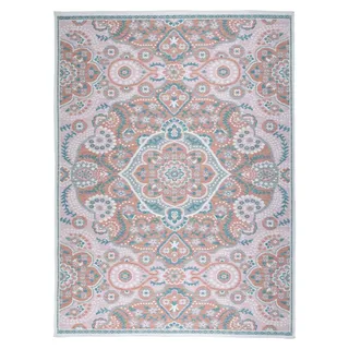 Outdoor Teppich Boho - Vedra Medaillon Rosa - Rosa