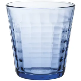 Duralex 1033BC04A0111 Prisme Marine Trinkglas, Wasserglas, Saftglas, 275ml, Glas, blau, 4 Stück