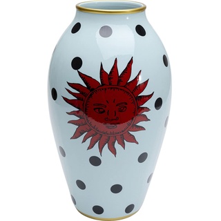 Kare Design Deko Vase Cohesion, Blumenvase, Tischvase, blau, Artikelhöhe 40cm