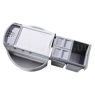 Hailo Eckabfallsammler 3646132 3-fach Mülltrennung 18 + 2x 8,5 Liter - Grau
