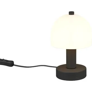 Tischlampe - H 18,5 cm - Schwarz - Weiß - Kunststoff - Metall - Schwarz, Weiß