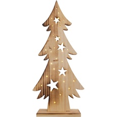Bild »Tannenbaum, Weihnachtsdeko aus Holz«, Leuchtmittel LED-Board LED fest integriert, Holz-Stehleuchte, Höhe 80 cm, beige