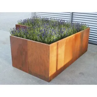 Hochbeet klassisch palatino Urban 300 x 200 x 70 cm in L-Form Cortenstahl