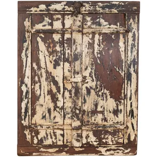 BISCOTTINI INTERNATIONAL ART TRADING Kekse Antikes Fenster Massivholz 55x69 cm | Dekorative und funktionale Holzfenster | Vintage Holz Fenster