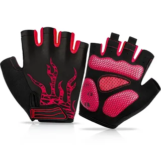BTNEEU Fahrradhandschuhe, halbe Finger, Fahrradhandschuhe, Gel, stoßfest, rutschfest, atmungsaktiv, Halbfinger, Fahrradhandschuhe, Herren, Mountainbike-Handschuhe, Gel, Sommer, Fitness, Sport,