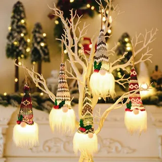 PASLFC 5 Stück Weihnachtswichtel Beleuchtet, Weihnachtswichtel Figuren, Wichtel Figuren Groß, Weihnachtsdeko Wichtel, Weihnachtsdeko Innen,Weihnachtsgeschen