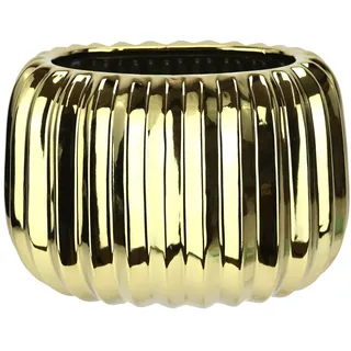 I.GE.A. Dekovase »Vase aus Keramik« Dekovase Blumenvase Modern für Tischdeko Tischvase Deko Trockenblume, goldfarben