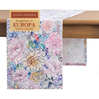 Maison d'Hermine Tischläufer, 100 % Baumwolle, einlagig, 150 cm lang, für Zuhause, Küche, Esszimmer, Party, Hochzeit, Brautparty, Muttertagsgeschenke (50 cm x 150 cm)