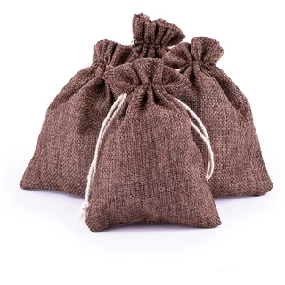 Adventskalender zum Befüllen 24 Jutebeutel braun Geschenksäckchen Stoffbeutel Weihnachten, Weihnachtskalender Bastelset von pajoma, 10 x 13 cm