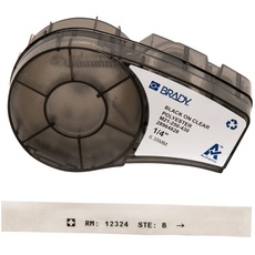 Bild Brady, M21-250-430, Polyester, 6mm x 6,4m, Schwarz auf Transparent, permanent, endlos, f. BMP21 PLUS 6.40 m