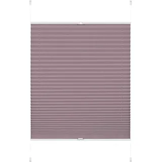 GARDINIA Plissee ohne Bohren, Zum Klemmen, Blickdicht, Falt-Rollo zur Verdunklung, Sichtschutz, Verstellbar von 6 mm - 30 mm, Greta, Perlmuttrosa, 80 x 220 cm