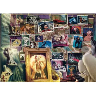 Ravensburger Puzzle 1000 Teile, Disney Villainous: Cruella De Mon — Puzzle Erwachsene ab 14 Jahren, 70 x 50 cm, Puzzle für schurkische Erwachsene, Disney Geschenkideen