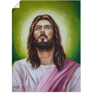 Artland Wandbild »Jesus Christus Porträt«, Christliche Bilder, (1 St.), als Leinwandbild, Poster in verschied. Größen, grün