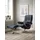 Relaxsessel Mayfair Mikrofaser 83 x 102 x 74 cm Blau mit Hocker