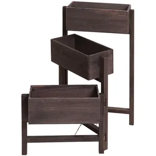 MCW Pflanzregal Standregal 108 x 65 x 15 cm Grau/Braun