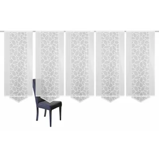 Schiebegardine HOME WOHNIDEEN "JENNA" Gr. 1, weiß, B:57cm H:160cm, Jacquard, Polyester, Gardinen, Schiebegardine, Schiebevorhang Jacquard Set, inkl. Befestigungszubehör