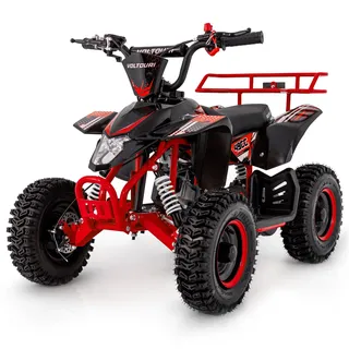 VOLTOURI Mini Quad ATV49-RED-6 49cc Kinderquad Benzin Quad Offroad 6” Rot bis 37 km/h