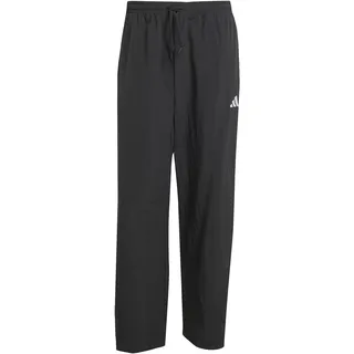 adidas Essentials Small Logo Woven Open Hem Pant, black/white L