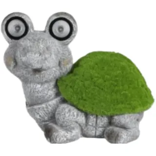 Solar-Schildkröte, LED, Magnesia und Gras, 37 x 24 x 29 cm