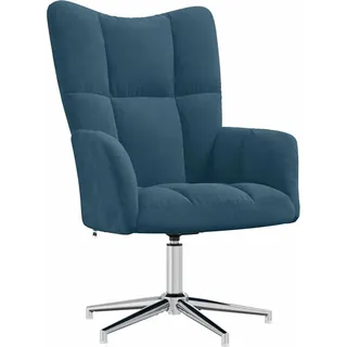 vidaXL Relaxsessel Blau Samt - Blau