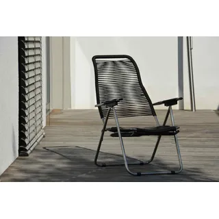 jan kurtz Klappliege 60 x 48 x 110 cm Schwarz/Silber