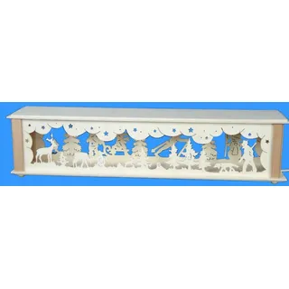 Schwibbogenerhöhung mit Jäger und Rehe Größe =52x10cm NEU Zubehör Lichterbogen