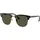 Clubmaster Classic, Erwachsener, Uni, Clubmaster, Quadratisch, Halbe Einfassung, Schwarz - Schwarz