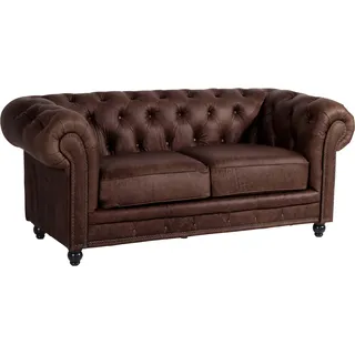 Max Winzer® Chesterfield-Sofa »Old England«, 2-Sitzer Ledersofa mit Knopfheftung & Ziernägeln, Breite 192 cm Max Winzer® braun