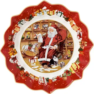 Villeroy & Boch Toy's Fantasy Schale auf Fuß, Santa liest Wunschzettel
